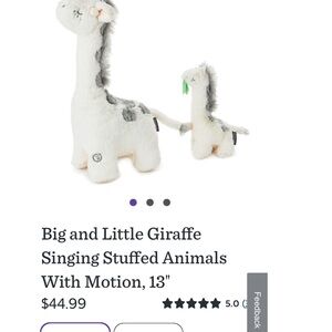 Hallmark Singing Giraffe Stuffed Animals - Cream and Gray
